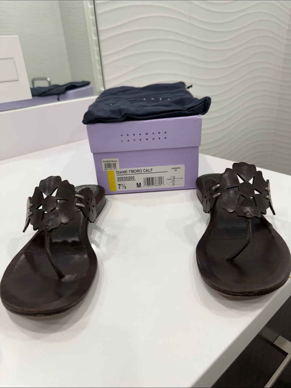 Vera Wang Diane-tmoro calf Brown Leather